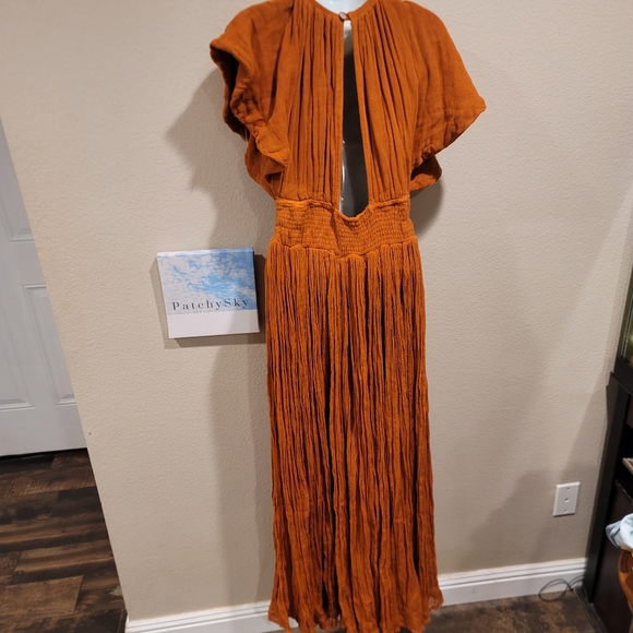 NWT Jen’s Pirate Booty Monaco Maxi Dress Burnt Orange Size S - Picture 8 of 9